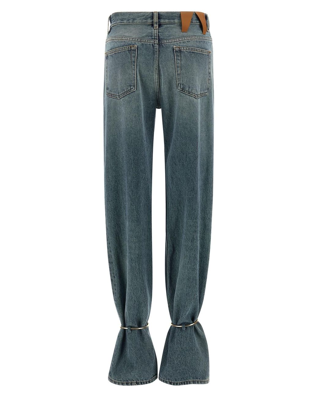 DARKPARK Blue Marion Straight Leg Fitted Removable Cuffs Jeans