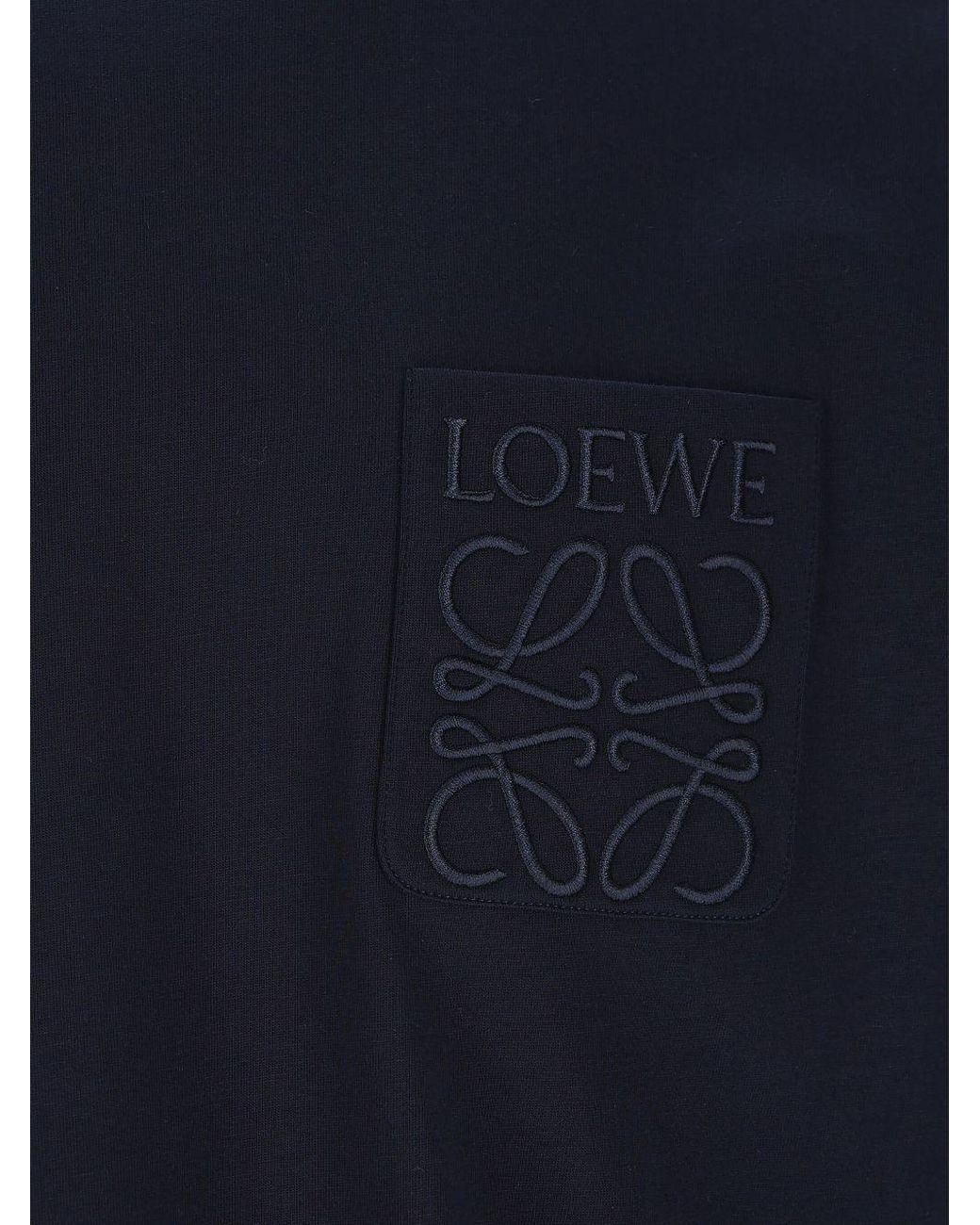 Loewe Blue Cotton Anagram T-Shirt for men