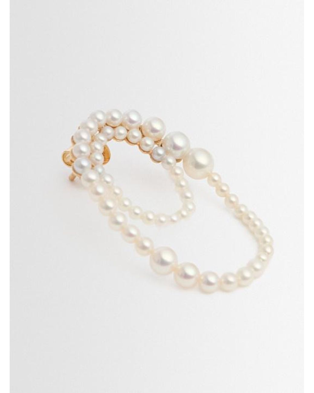 Sophie Bille Brahe White Embrassee Pearl Single Earring