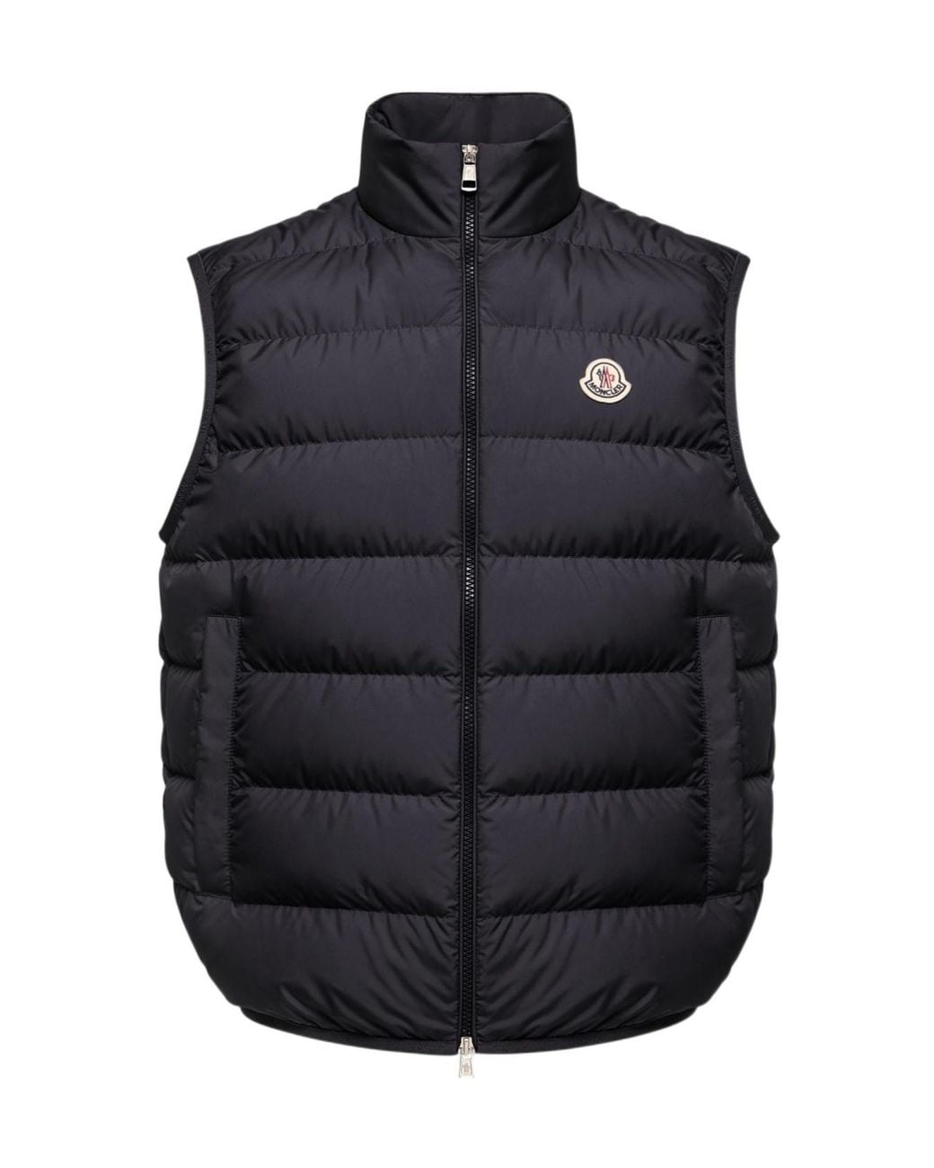 Moncler Blue Contrin Zip-Up Padded Gilet for men