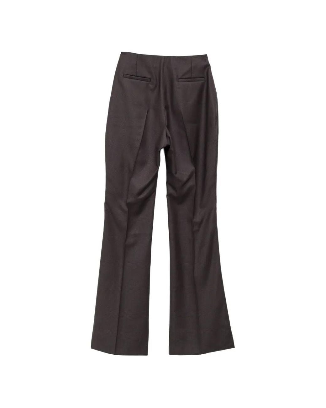 Frankie Shop Brown Glen-Plaid Pleated Trousers