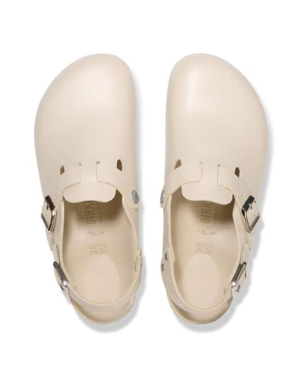 Birkenstock White Tokio Ii Buckled Slides