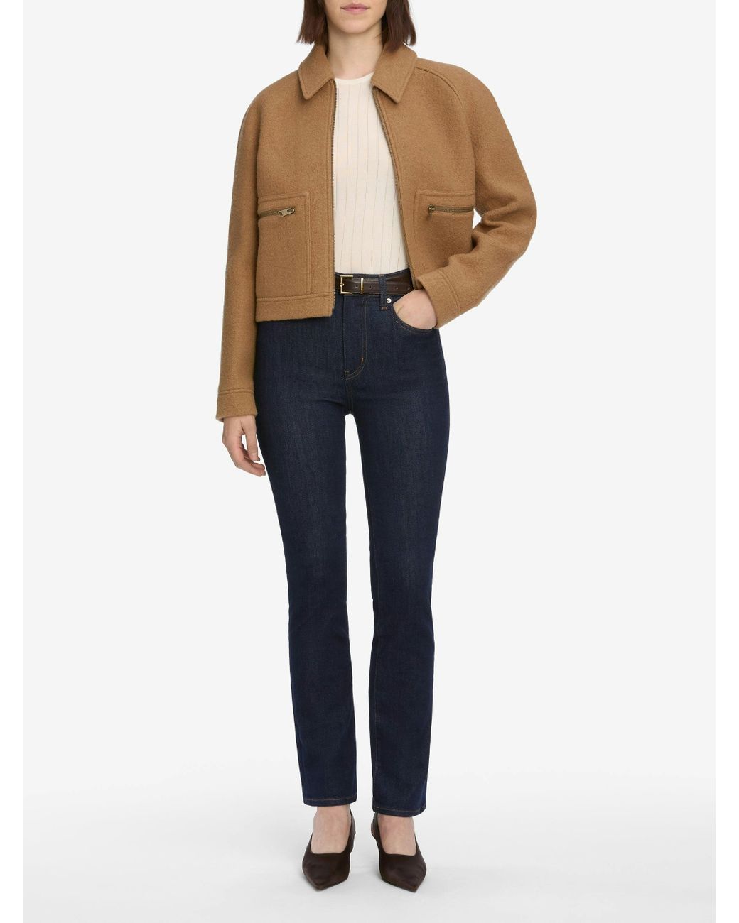 FRAME Blue Five-Pocket Design Jeans