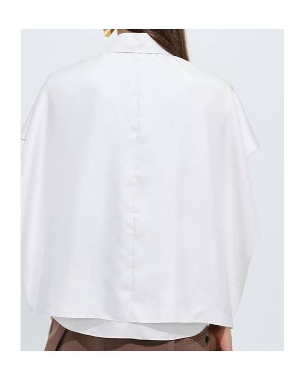 Bottega Veneta White Silk Twill Shirt