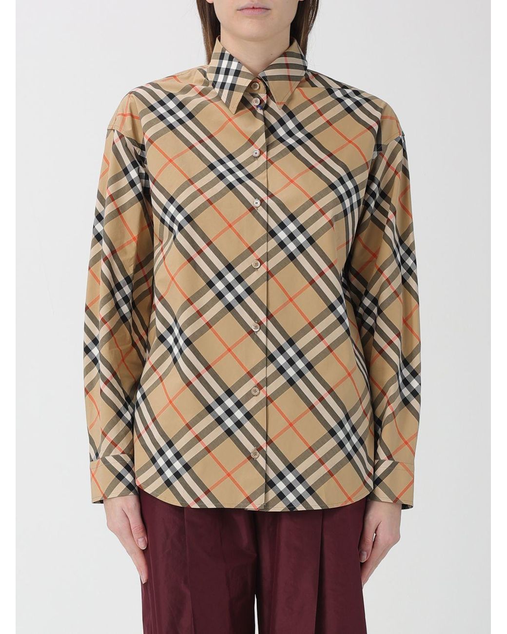 Burberry Gray Slim-Fit Checked Shirt
