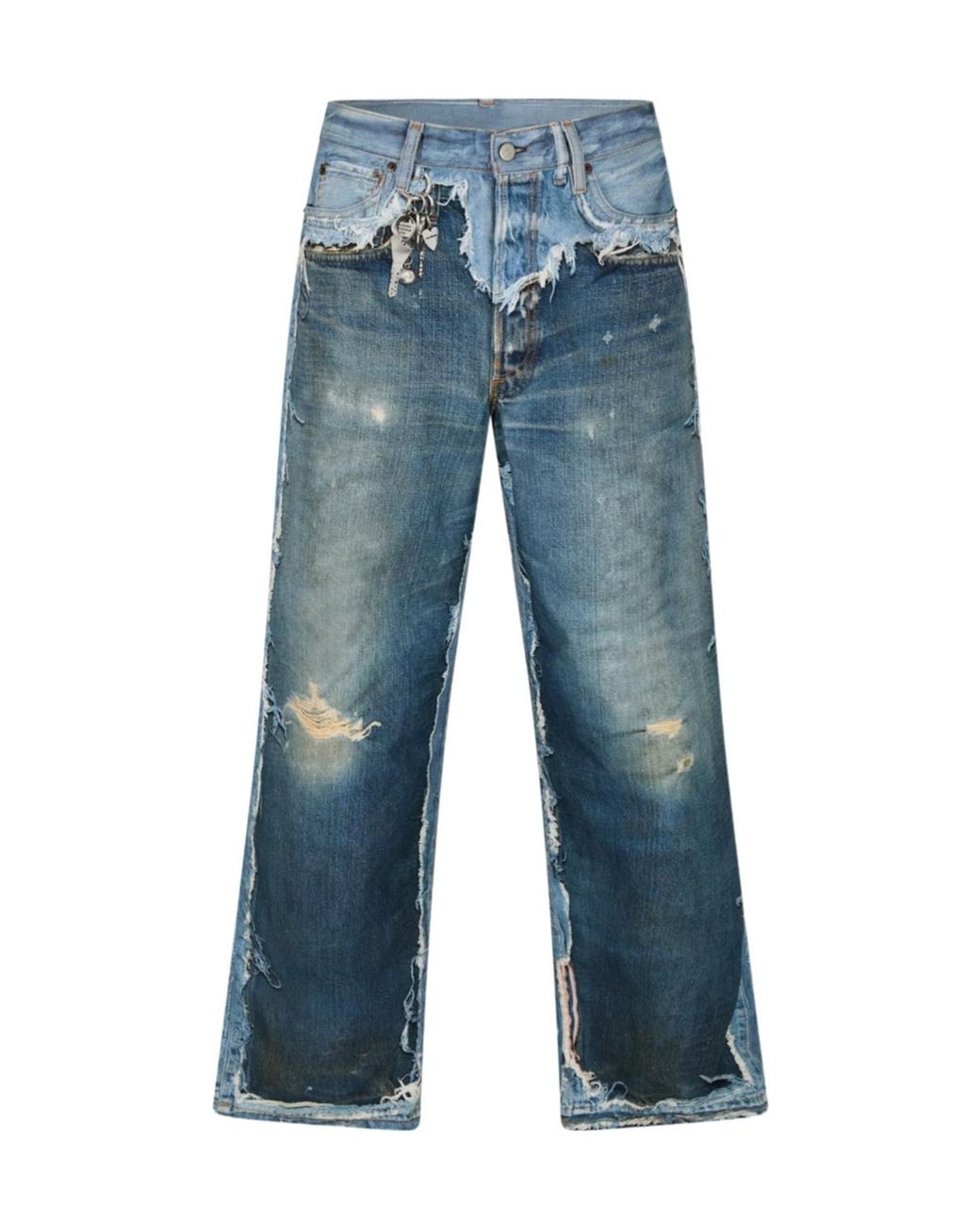 Acne Blue Trompe L'Oeil Jeans for men
