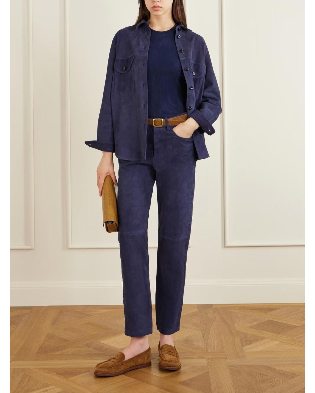 Blazé Milano Blue Paso Patchwork Casual Pants