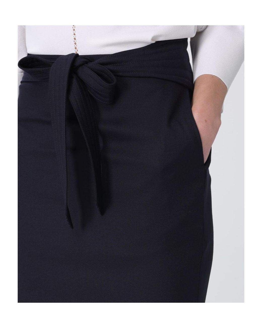 Emporio Armani Blue Slit Skirt
