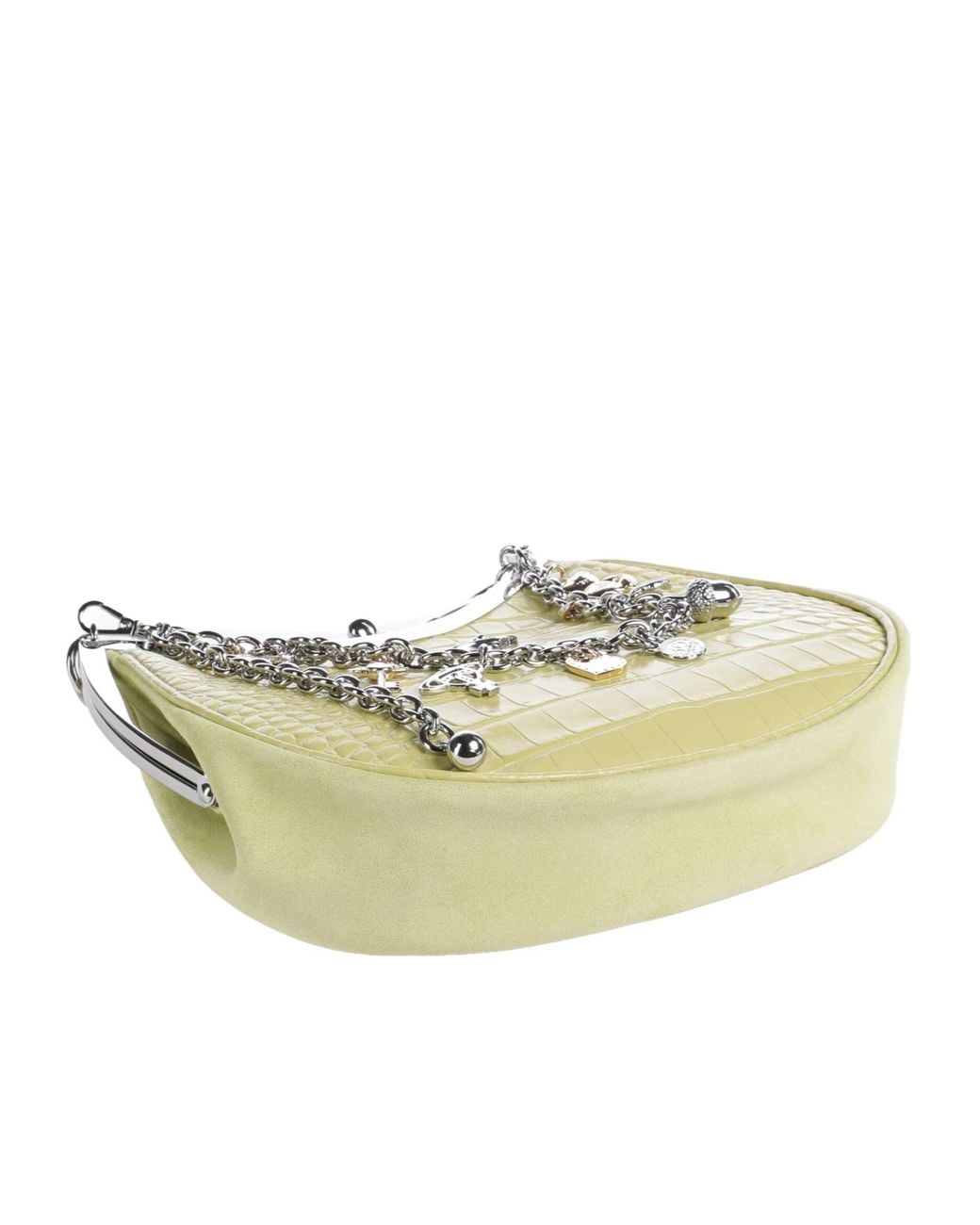 Vivienne Westwood Metallic Orb-Plaque Embossed Charm Shoulder Bag