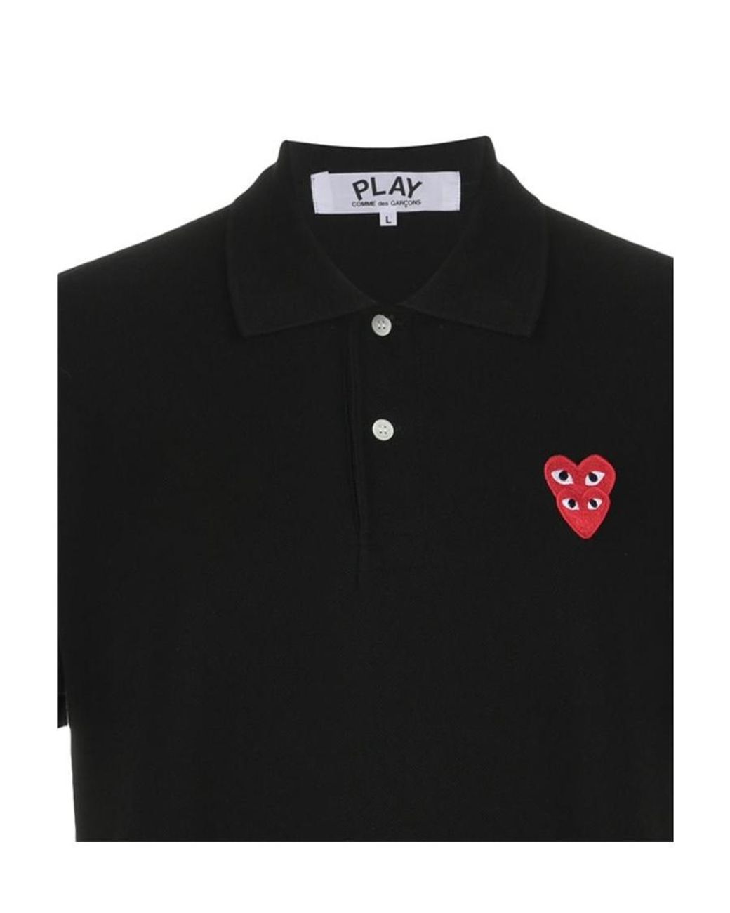 COMME DES GARÇONS PLAY Black Casual Polo Shirt for men