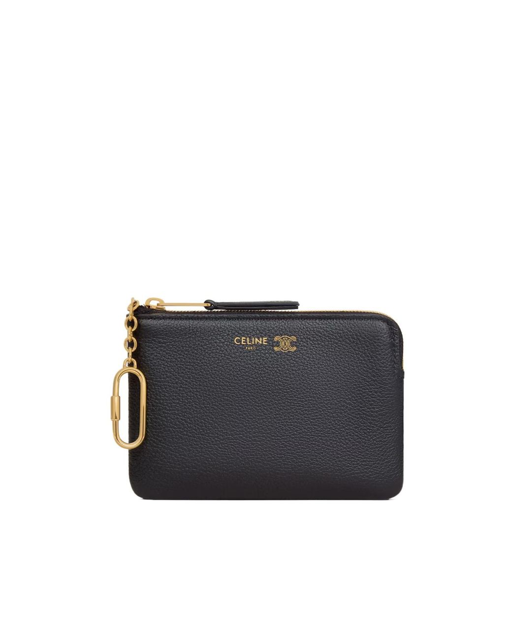 Céline Black Coin Purse Triomphe Stamp