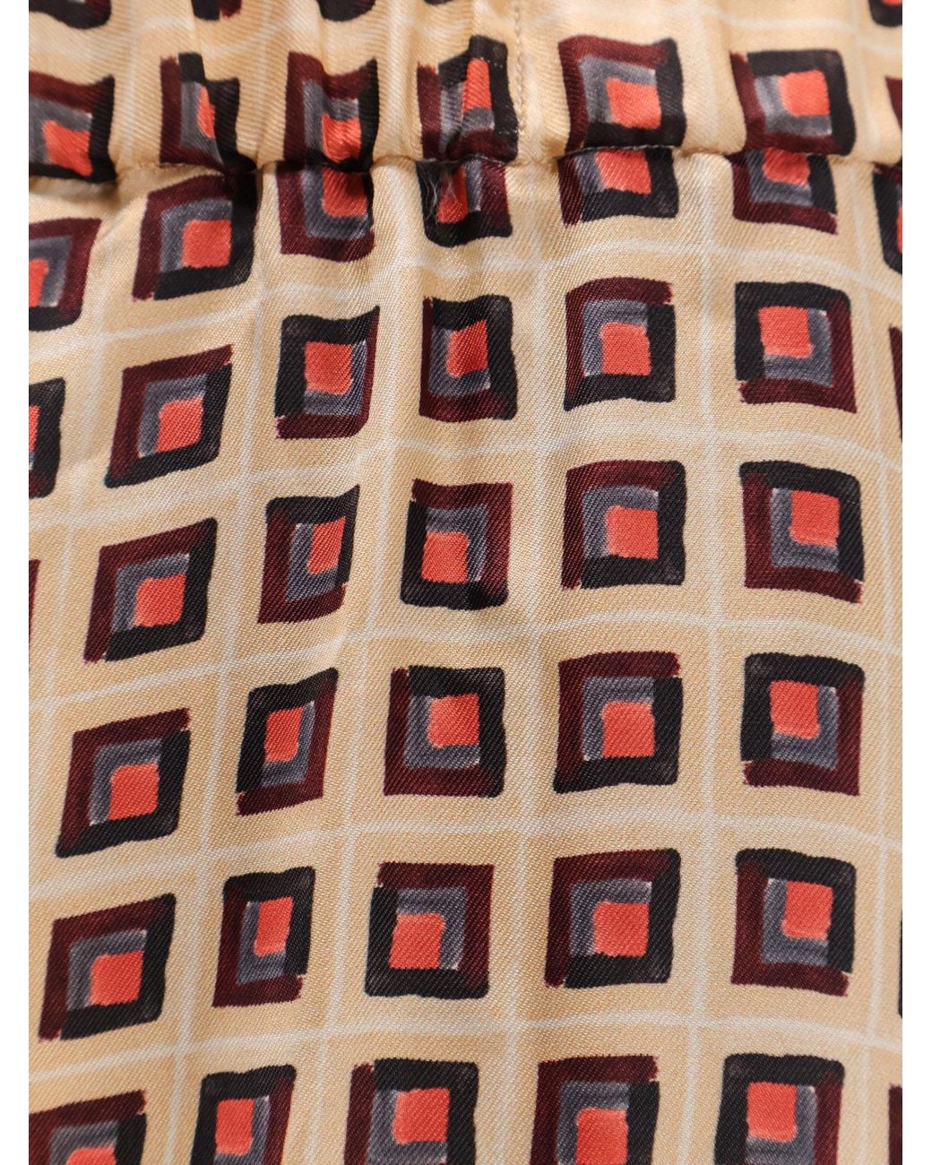 Aspesi Multicolor Geometric Pleated Skirt