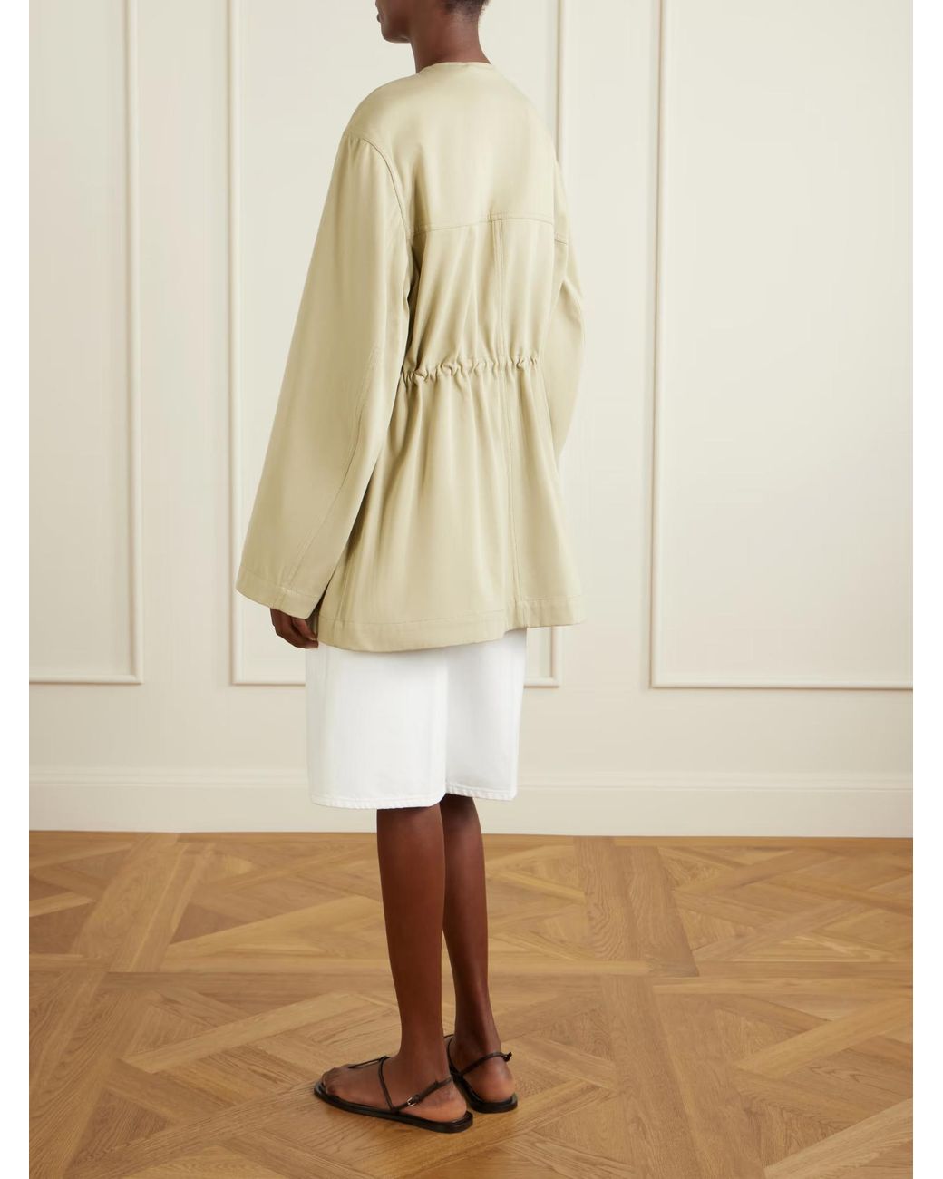 Totême  Natural Elasticated-Waist Cotton-Twill Jacket