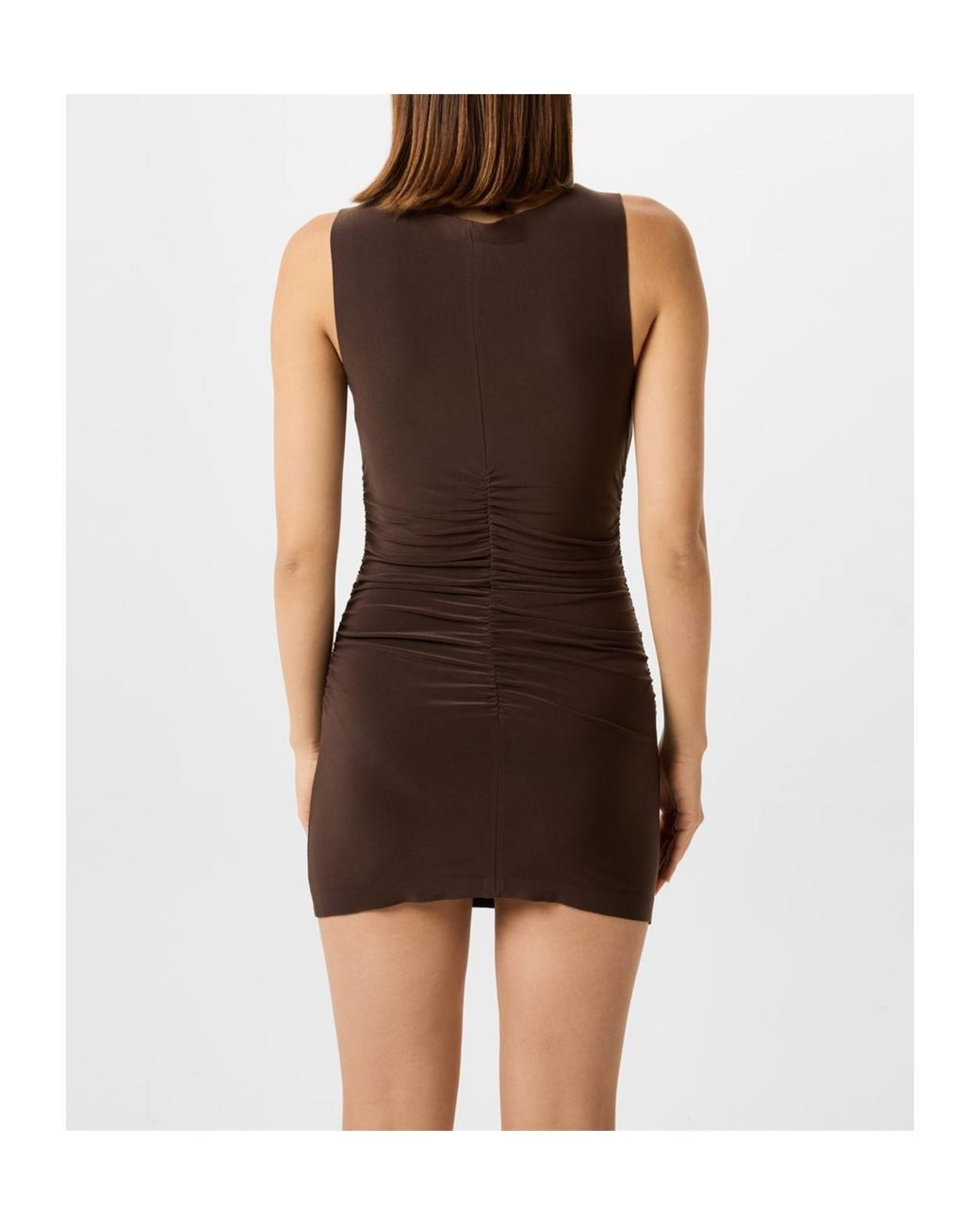 Norma Kamali Brown Pickleball Mini Dress