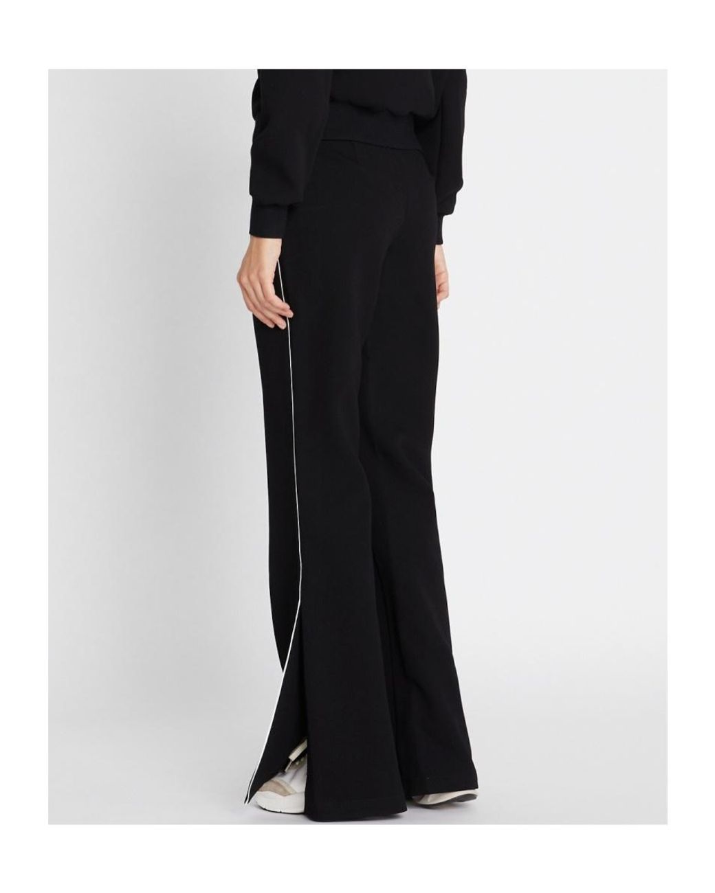 Tory Burch Black Striped High-Waisted Trousers
