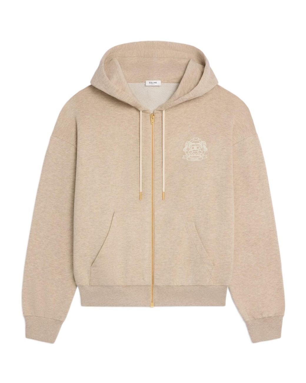 Céline Natural Zipped Blason Hoodie