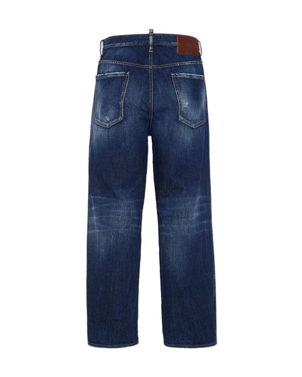 DSquared² Blue Be Cool Be Nice Wash Loose Jeans for men