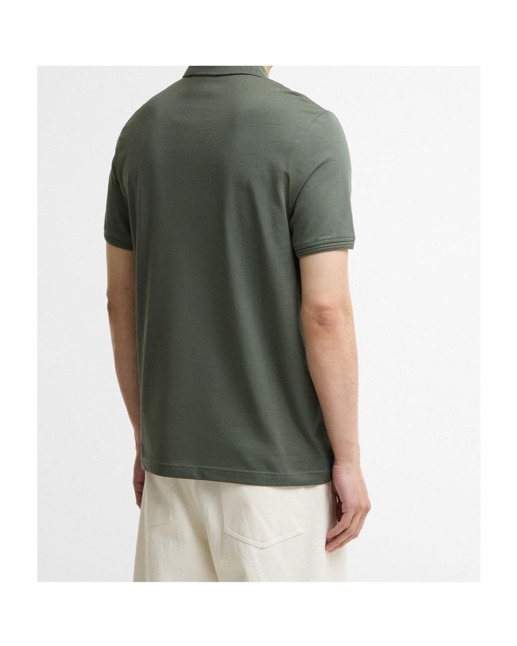 Barbour Green Short-Sleeved Polo Shirt for men