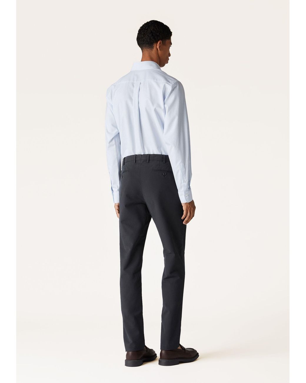 Loro Piana Black Belt-Loop Casual Trousers for men