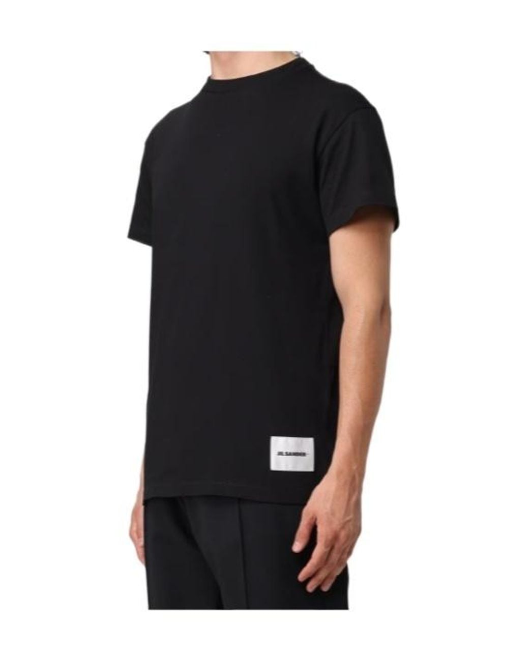 Jil Sander Black Short-Sleeved T-Shirt for men