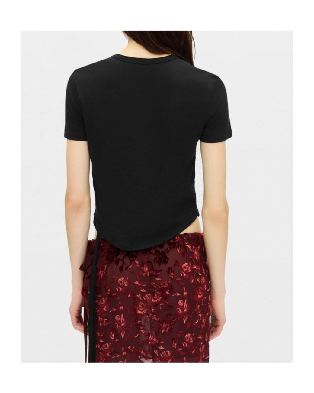 Ann Demeulemeester Black Floor Micro T-Shirt
