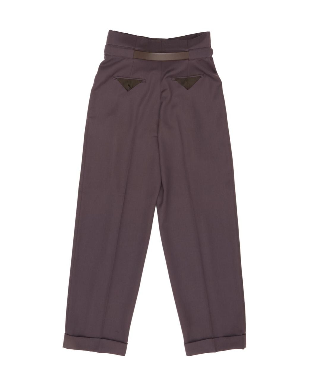 The Attico Purple The Belted Pleated Trousers
