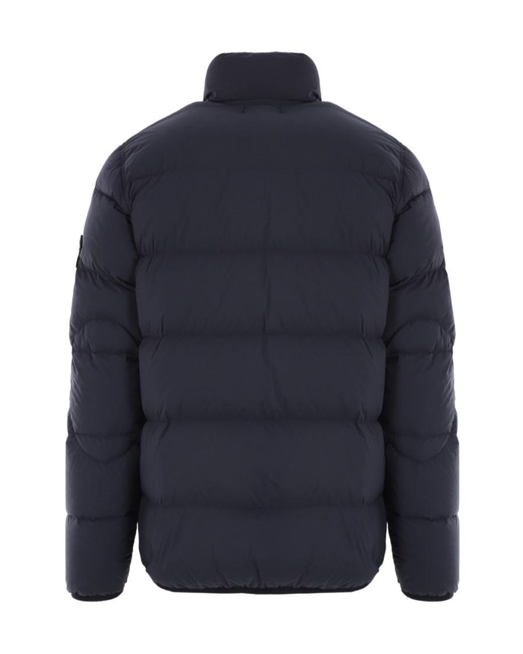 Stone Island Blue Compass-Patch Padded Down Jacket for men