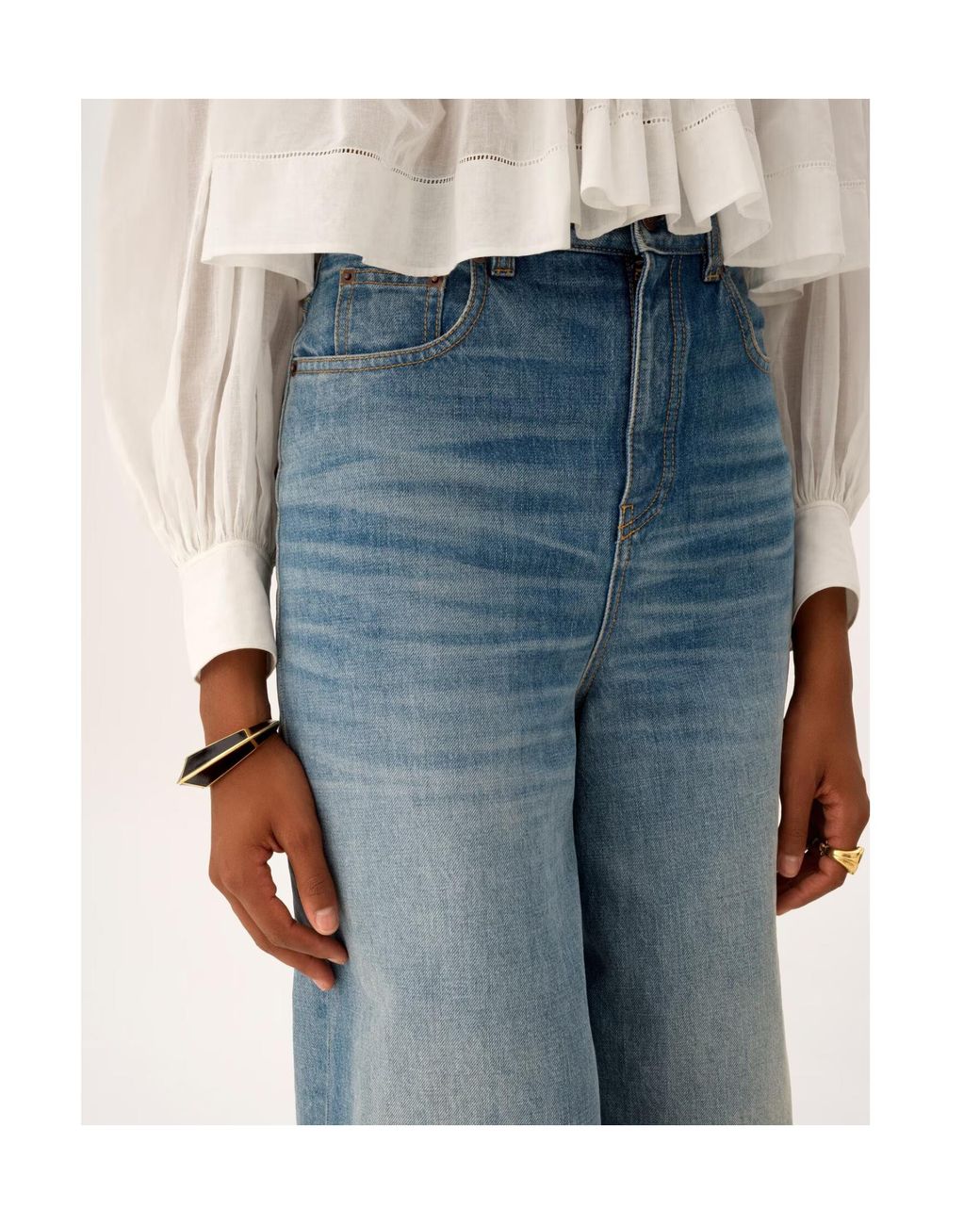 Chloé Blue Chloé High-Waisted Wide-Leg Jeans