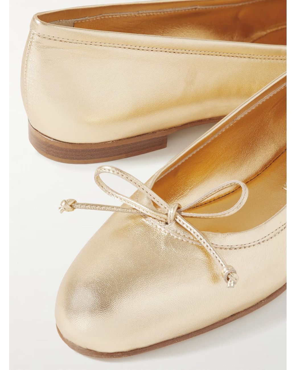 Manolo Blahnik Natural Veralli Ballet Flats