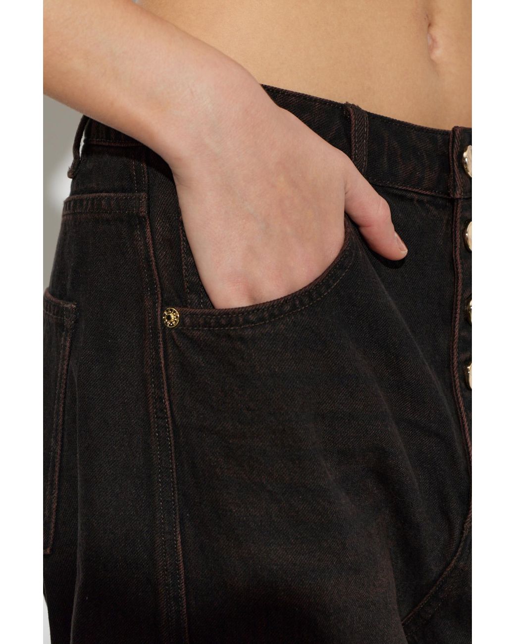 AllSaints Black Carter Balloon-Leg Jeans