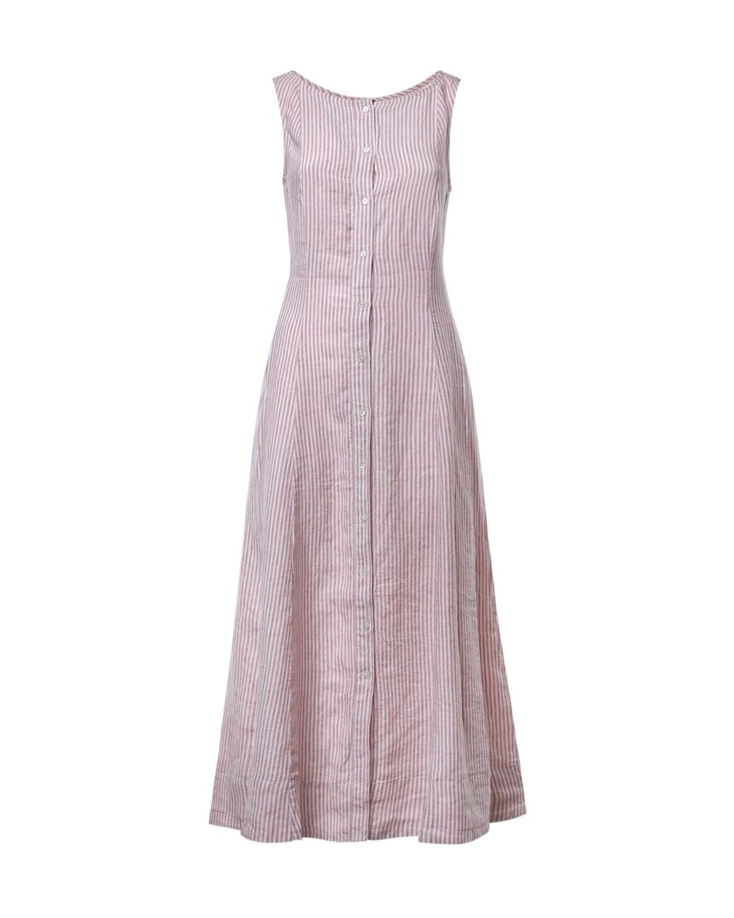 Polo Ralph Lauren Purple Striped Linen Dress