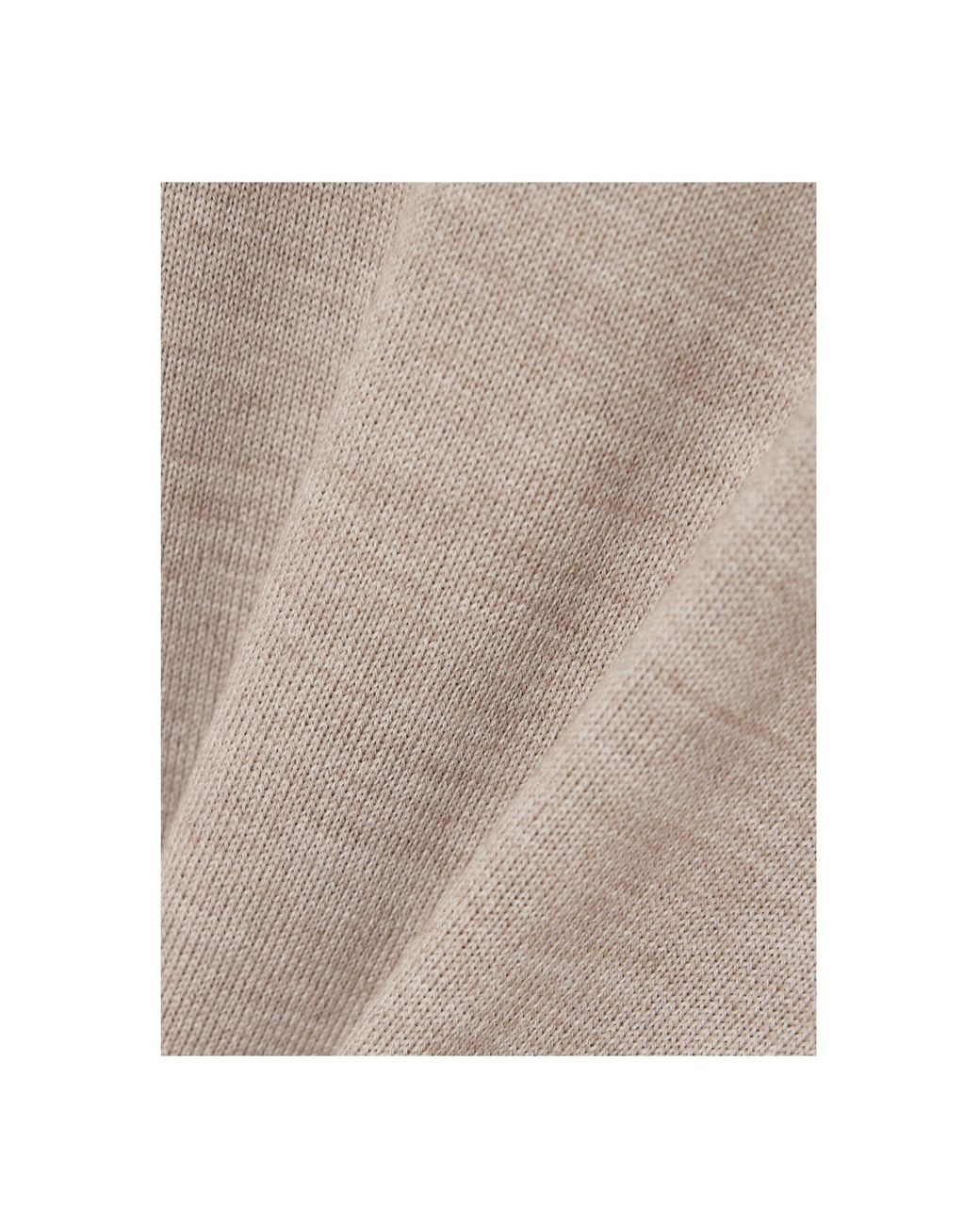 Lemaire Natural Trompe L'Oeil Turtleneck Belted Midi Dress
