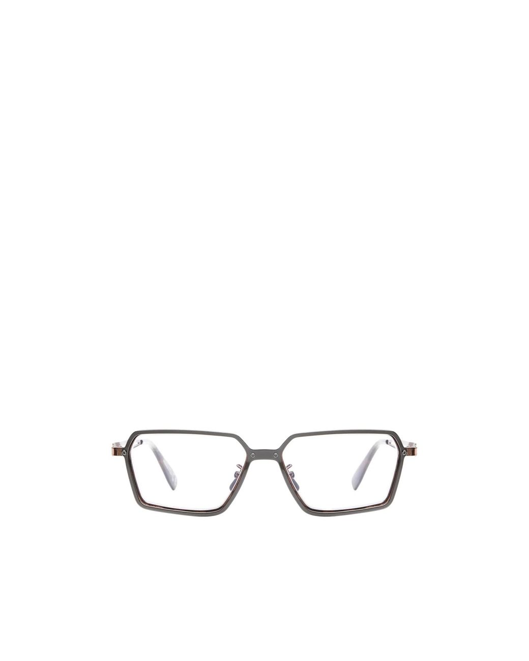 Kuboraum White Geometric-Metal Glasses for men
