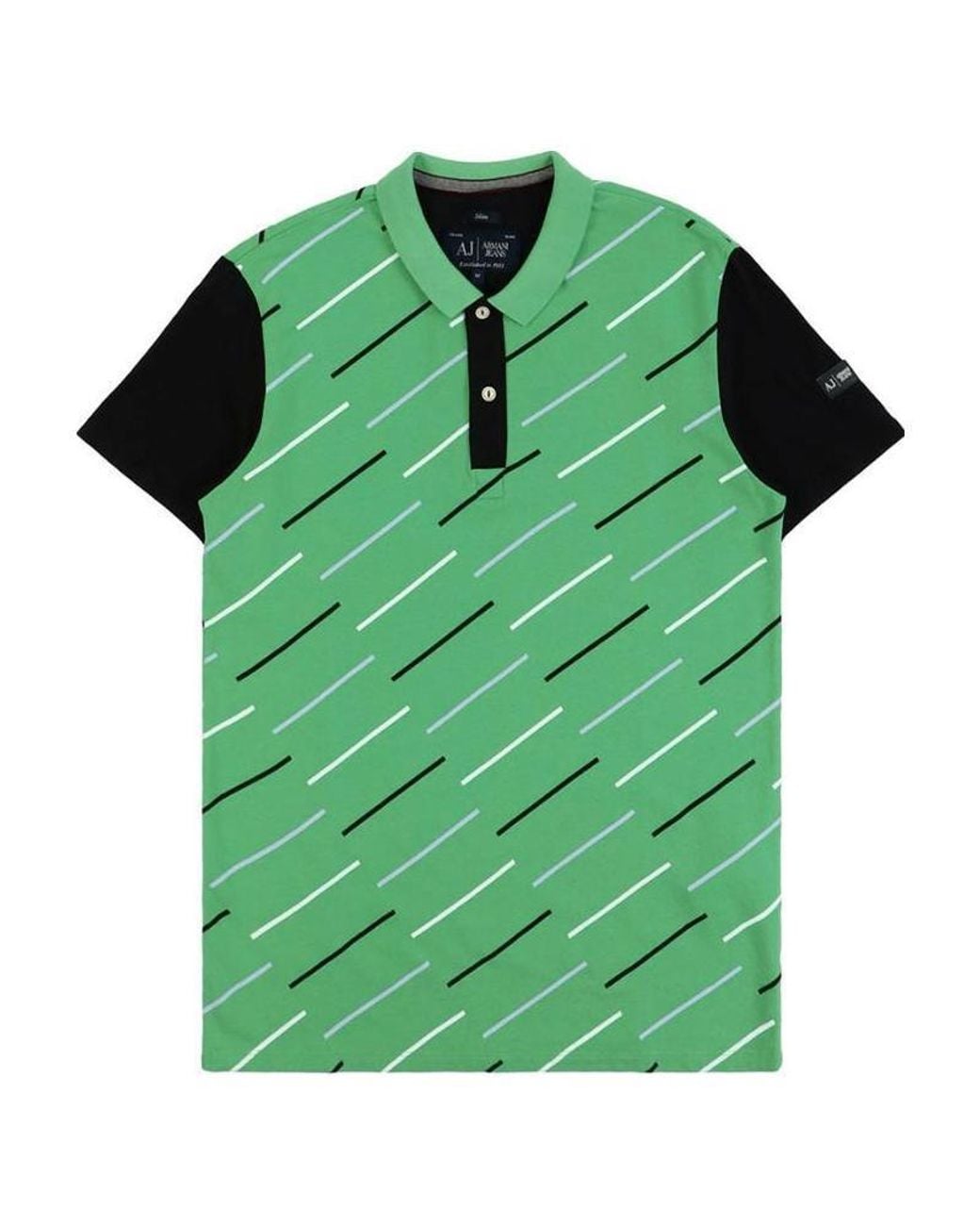 Armani Jeans Green Logo Polo Shirt for men