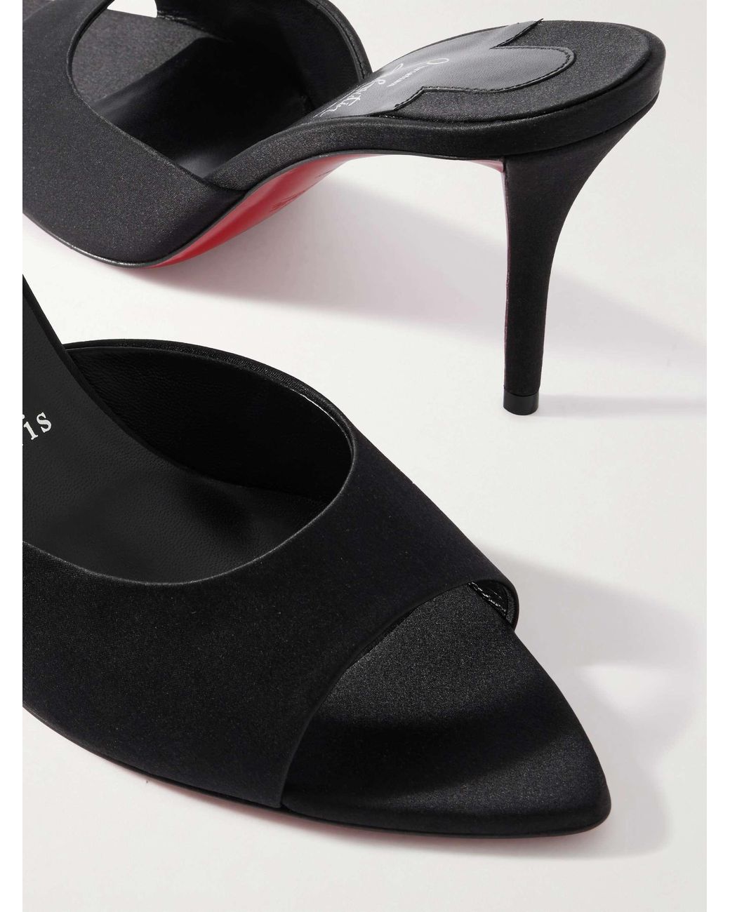 Christian Louboutin Multicolor Apostropha 80 Satin Mules