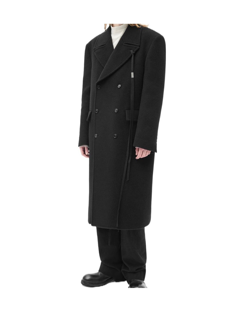 Ann Demeulemeester Black Jake Double-Breasted Coat for men