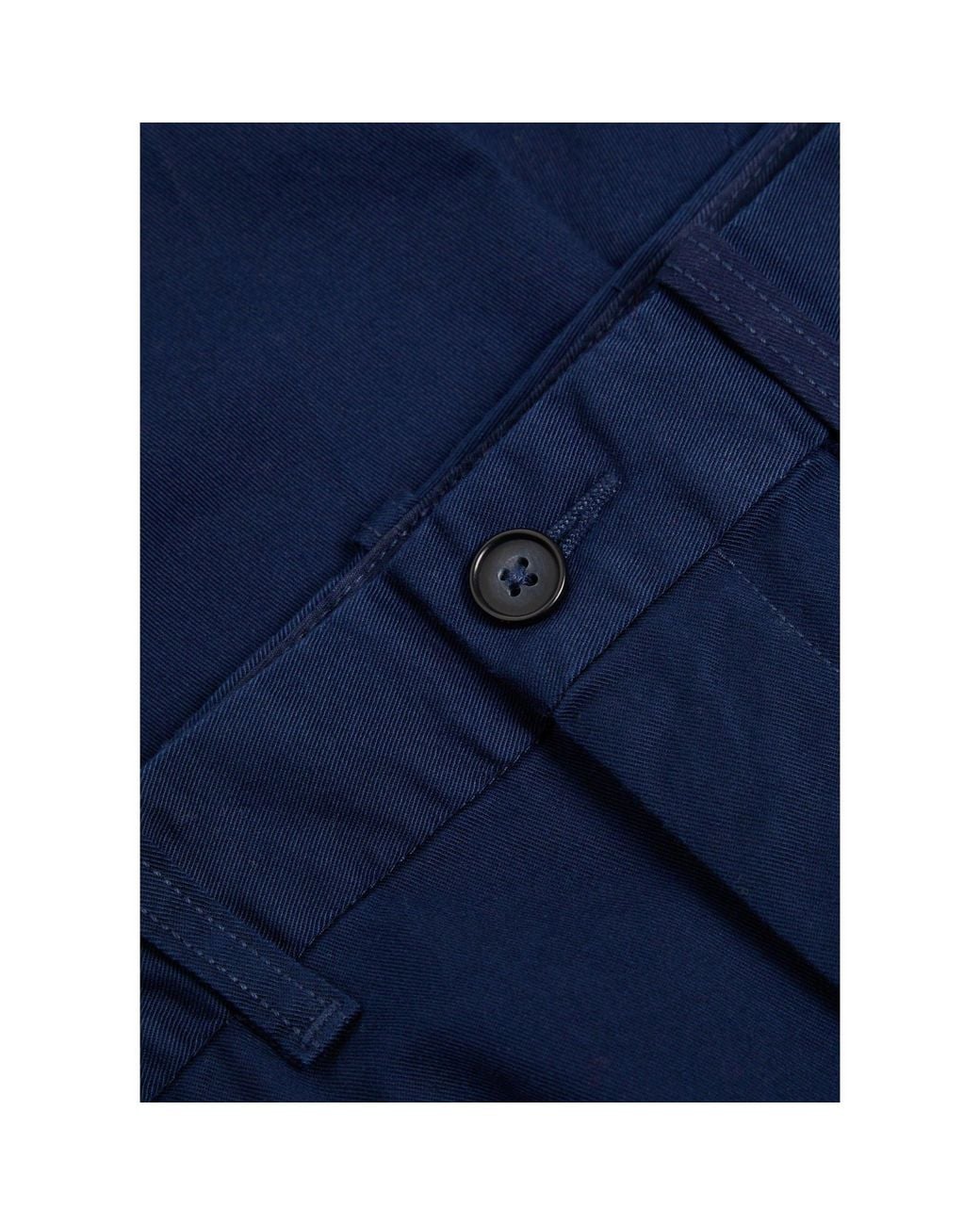 Polo Ralph Lauren Blue Straight Leg Cotton Trousers