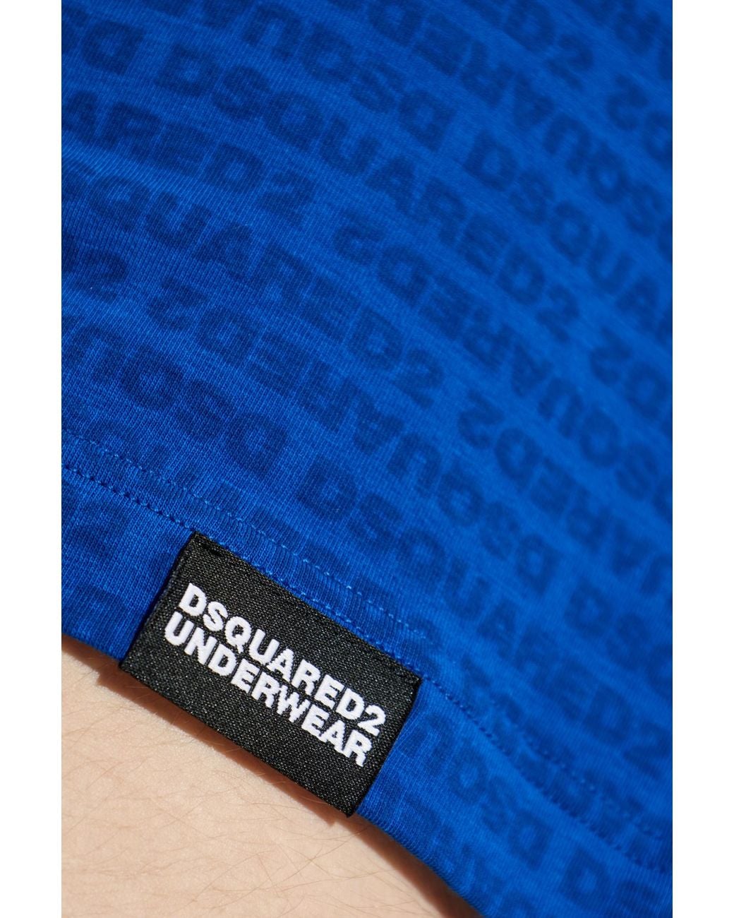 DSquared² Blue Logo Printed T-Shirt And Briefs for men