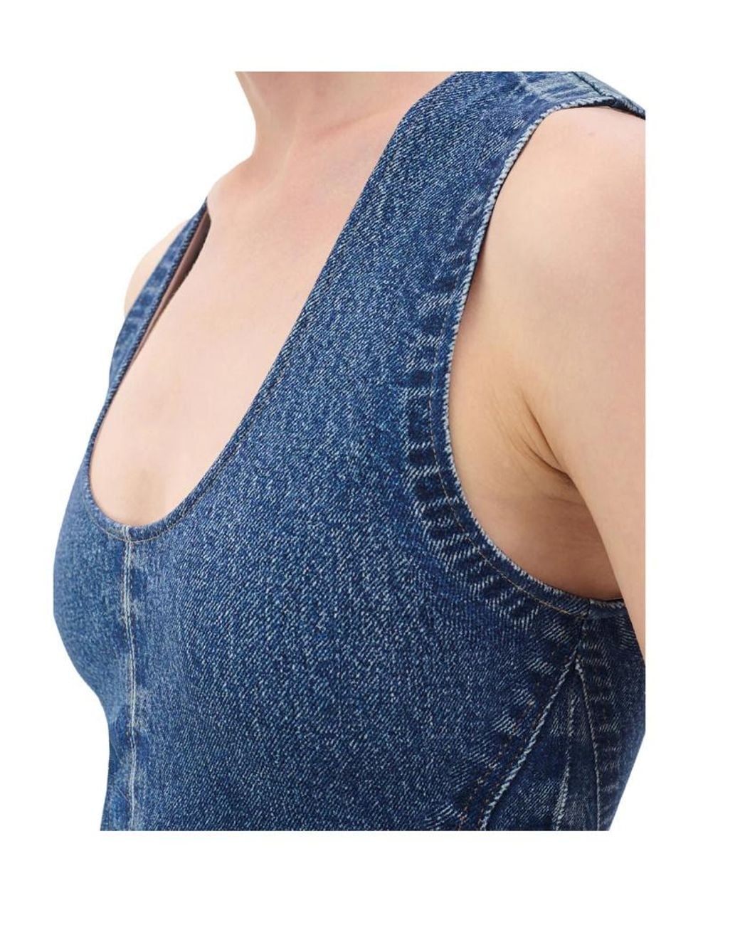 Rag & Bone Blue Sleeveless Bodysuit