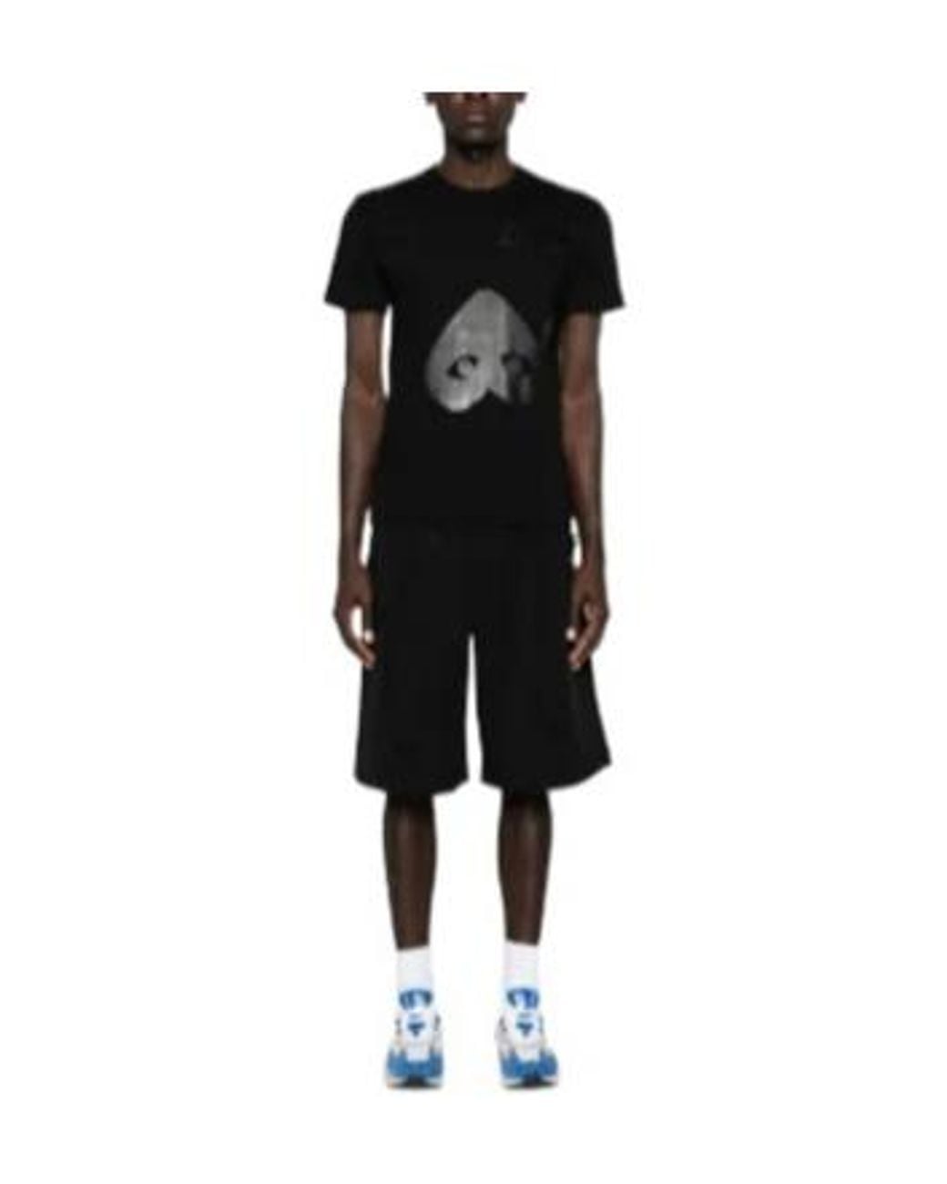 COMME DES GARÇONS PLAY Black Logo-Print Cotton T-Shirt
