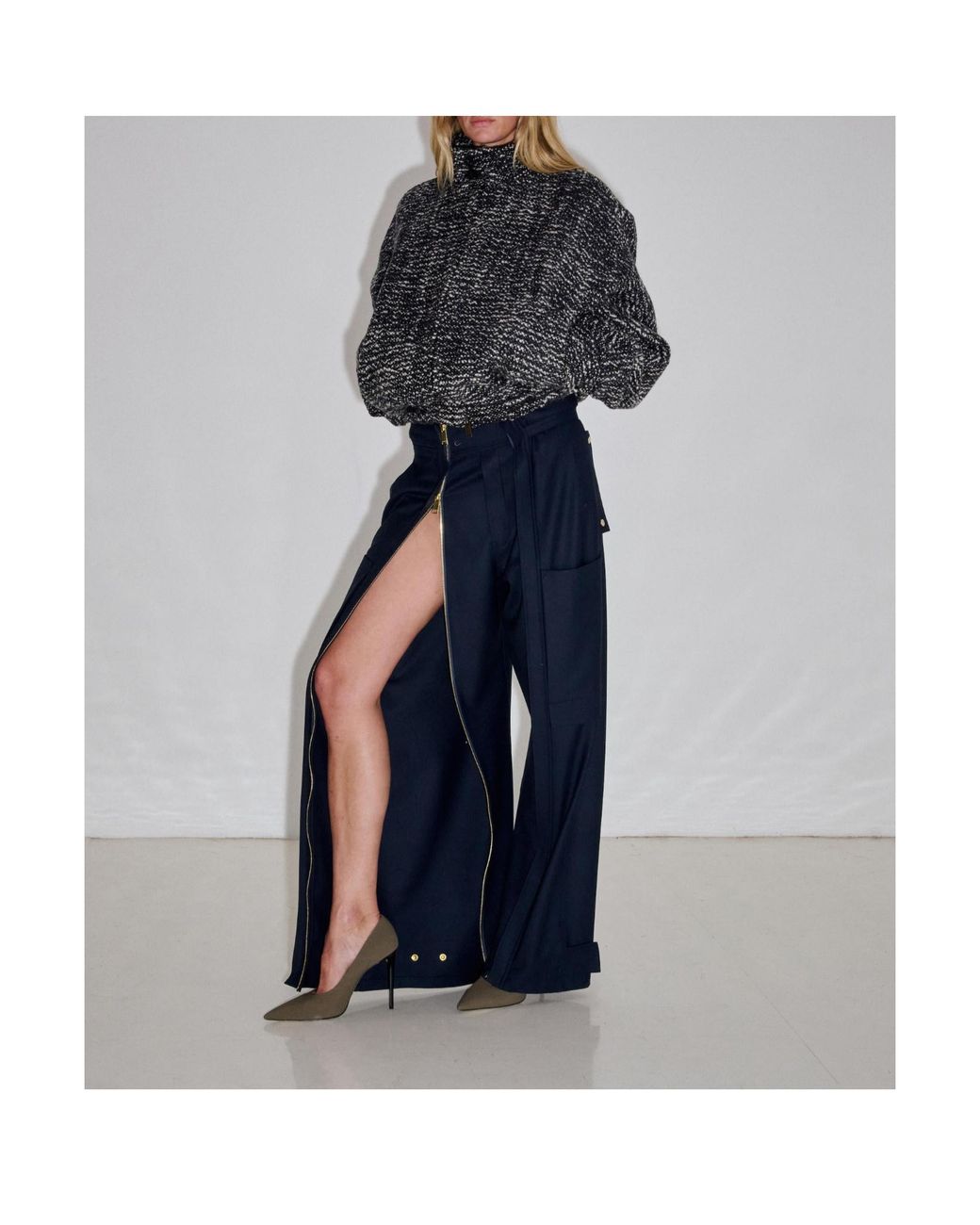 DARKPARK Blue Lee Bouclé Bomber Jacket