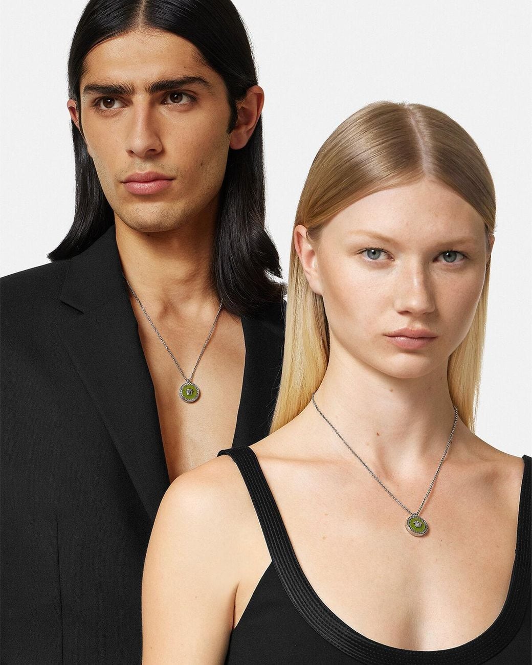 Versace White Medusa-Charm Detail Necklace for men