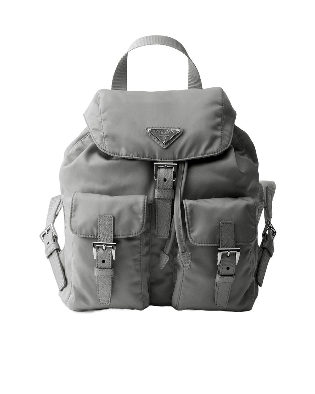 Prada Gray Small Re-Nylon Backpack
