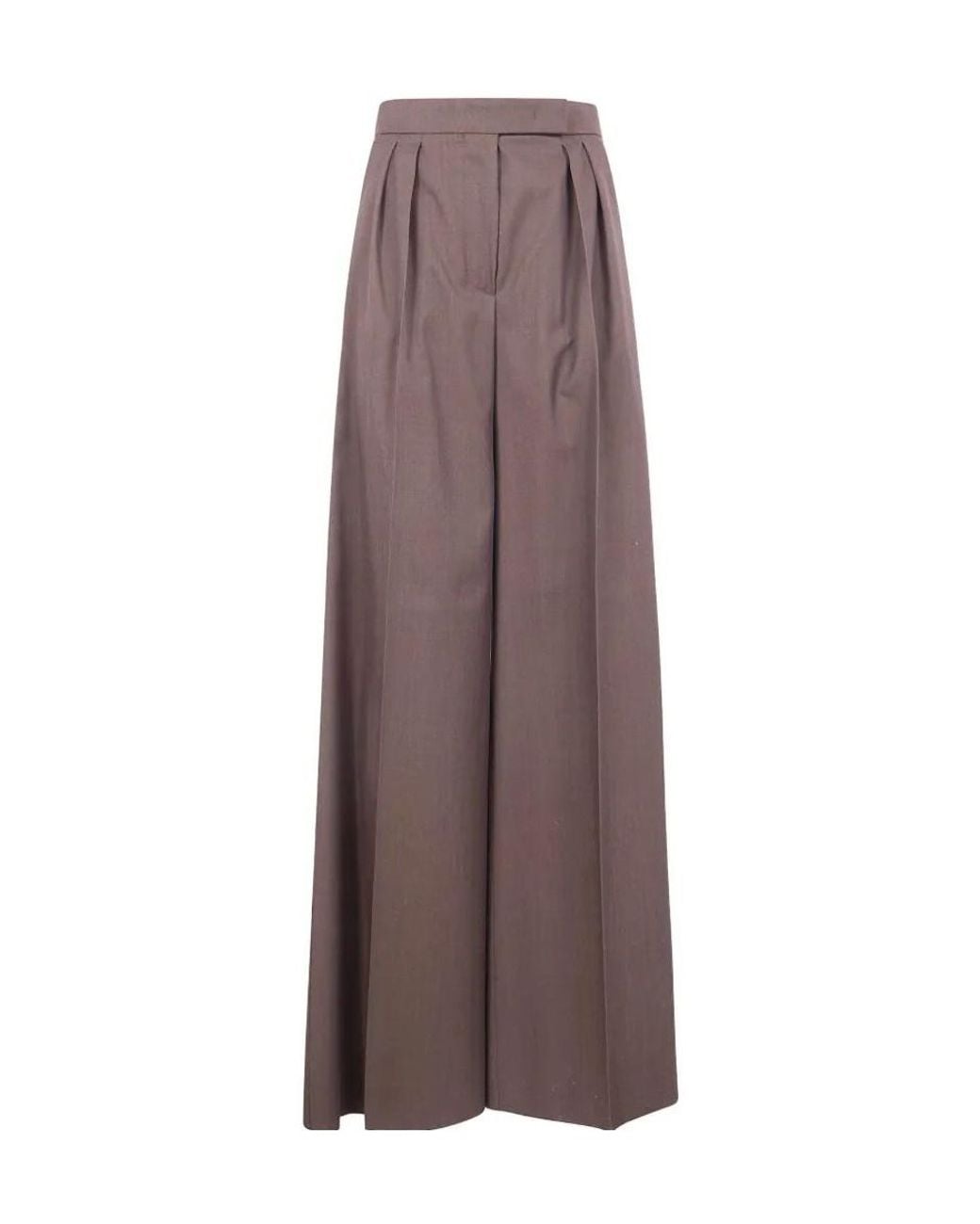 Max Mara Brown Quorum Pleated Pants