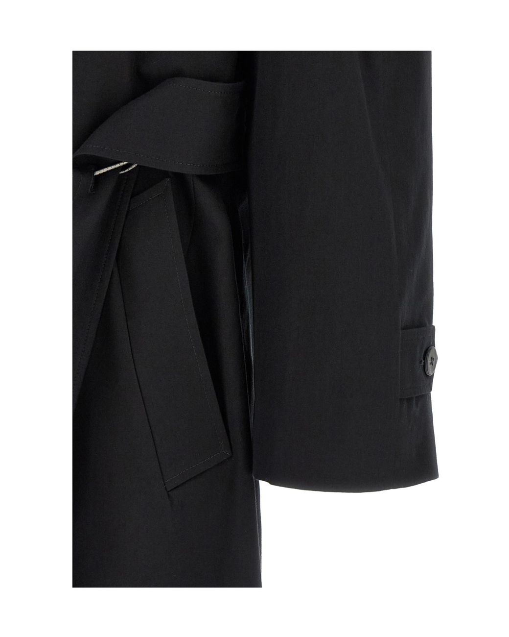 Magliano Black Belted Trench Coat for men