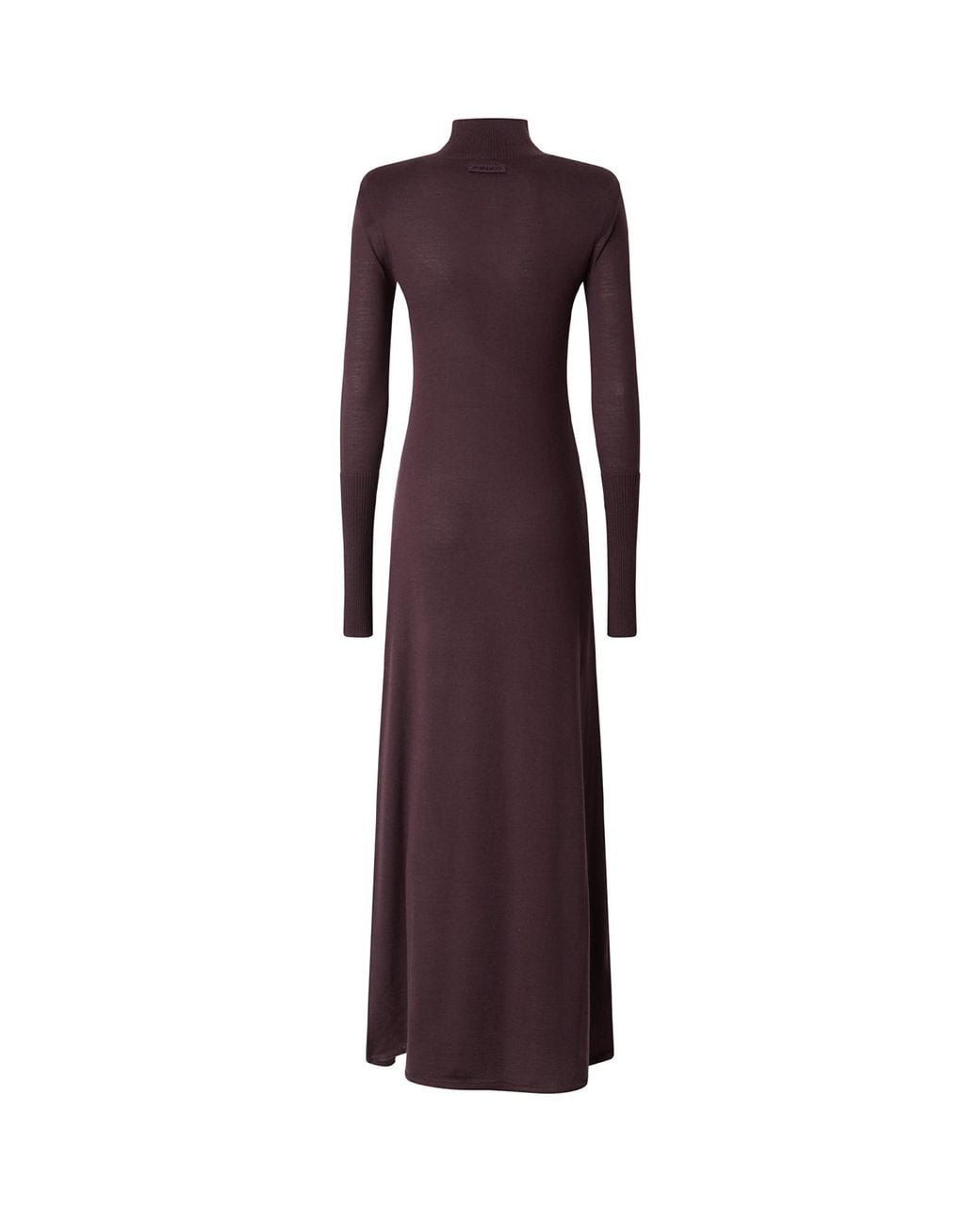 Pinko Purple Turtleneck Maxi Dress