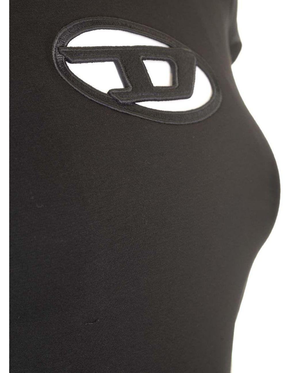 DIESEL Black T-Angie Cut-Out T-Shirt