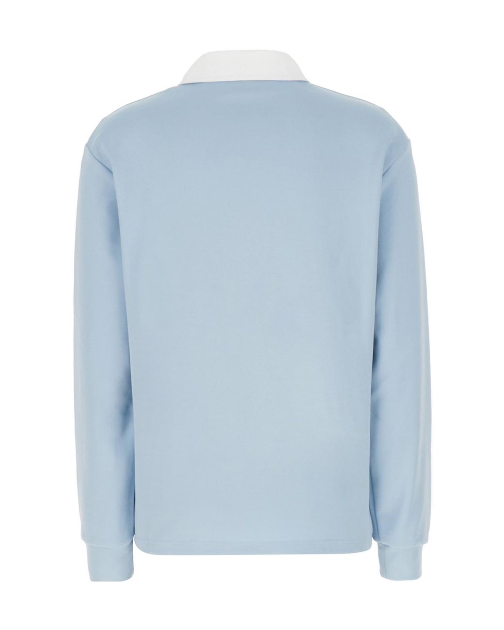 Ambush Blue Logo Plaque Long Sleeved Polo Shirt