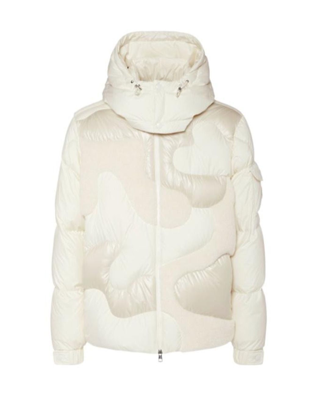 Moncler White Candes Tech Intarsia Down Jacket for men
