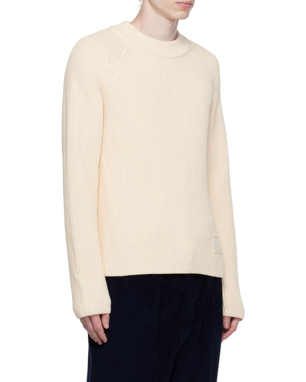 AMI Natural Ami Crewneck Knitted Jumper for men
